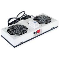 ROLINE ventilatie-unit met 2 ventilatoren, thermostaat, voor 19-inch wandbehuizing grijs - thumbnail