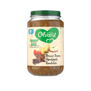Bruine bonen appel rundvlees aardappel 8M00 200 Gram Bruine bonen appel rundvlees aardappel 8M00 200 Gram