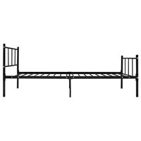 vidaXL Bedframe metaal zwart 90x200 cm - thumbnail