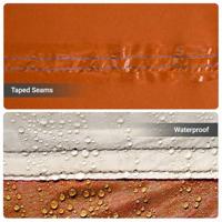 Tenten met dak Grijs en oranje 256 x 266 x 185 cm Polyester - thumbnail