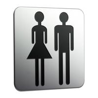 Emco System 2 deurplaat "dames en heren" chroom 357600000 - thumbnail