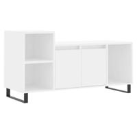 Tv-meubel 100x35x55 cm bewerkt hout wit - thumbnail