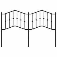 Hoofdbord 150 cm metaal zwart - thumbnail