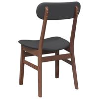 Eetkamerstoelen met kussens 2 st massief hout rubber bruin - thumbnail