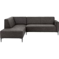 Goossens Bank Key West antraciet, micro leer, 2,5-zits, modern design met ligelement links - thumbnail