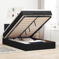Ottoman bed met matras en LED's 120x200cm fluweel zwart - thumbnail