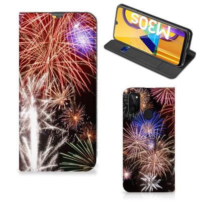 Samsung Galaxy M30s | M21 Hippe | Standcase | Vuurwerk Samsung Galaxy M30s | M21 Hippe | Standcase | Vuurwerk