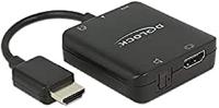 Delock 62784 HDMI / USB-micro-B Adapter [1x HDMI-stekker - 1x HDMI-bus, Micro-USB-bus] Zwart - thumbnail