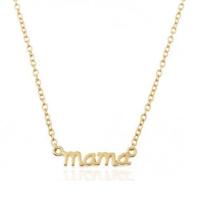 Zilveren Ketting met Gouden Plating en "Mama" Bedel - Sentimentele Elegantie van Elenza - thumbnail