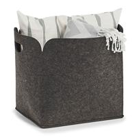 Zeller Present 14369 opslagdoos Opbergmandje Antraciet Rechthoekig Vilt - thumbnail