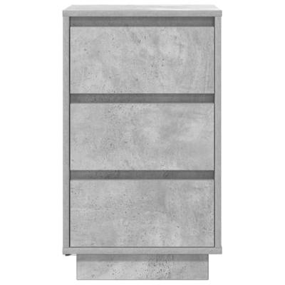 Nachtkastje met LED-verlichting 38x34x65 cm betongrijs