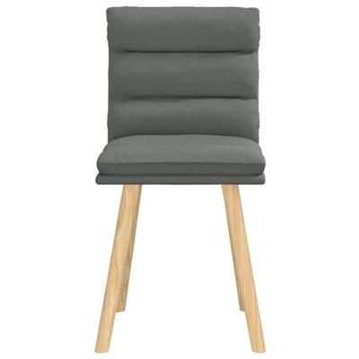 Eetkamerstoelen 2 st stof donkergrijs