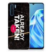OPPO A91 | Siliconen hoesje | met naam Already Taken Black - thumbnail