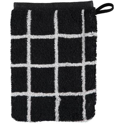 Cawö Cawö Zoom Karo Washandje schwarz