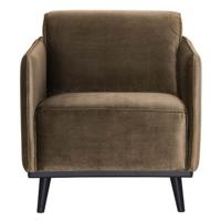 WOOOD Fauteuil 'Statement' Velvet, kleur Taupe - thumbnail