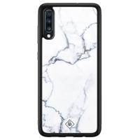 Samsung Galaxy A50 glazen hardcase - Marmer grijs - thumbnail