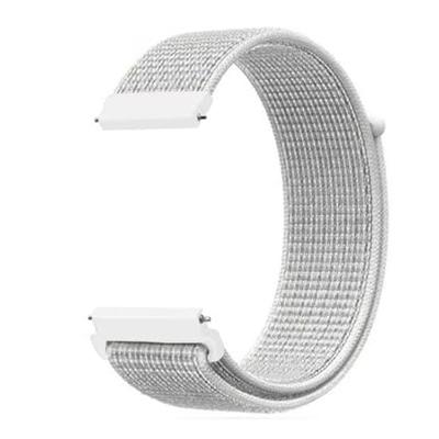 By Qubix - Sport Loop nylon bandje - Wit - Compatible met Garmin Vivoactive 6 / Vivoactive 5 / Vivoactive 3 - Compatible Garmin bandje - Bandbreedte: 20mm