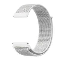 By Qubix - Sport Loop nylon bandje - Wit - Compatible met Garmin Vivoactive 6 / Vivoactive 5 / Vivoactive 3 - Compatible Garmin bandje - Bandbreedte: 20mm - thumbnail