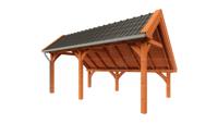 Trendhout Kapschuur de Hoeve XL 585x380 cm- Kapschuurdak- Onbehandeld lariks Douglas hout- Trendhout - thumbnail