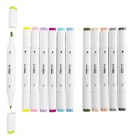 Creativ Company Tekenstift, lijndikte 1+8 mm, pastelkleuren, 12 stuk/ 1 doos - thumbnail