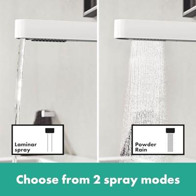 Wastafelkraan Finoris HansGrohe 230 2 Jets Met Uittrekbare Vuistdouche Met PushOpen Mat Wit