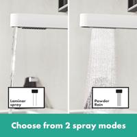 Wastafelkraan Finoris HansGrohe 230 2 Jets Met Uittrekbare Vuistdouche Met PushOpen Mat Wit - thumbnail