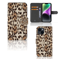 iPhone 15 | Telefoonhoesje | Met pasjeshouder | Leopard - thumbnail