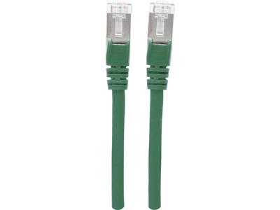 Intellinet 740784 RJ45 Netwerkkabel, patchkabel CAT 6A S/FTP 1.50 m Groen Folie afscherming, Afscherming gevlochten, Afgeschermd, Halogeenvrij 1 stuk(s)