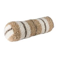 Bolster kussen ruit - bruin - ø15x42 cm - thumbnail