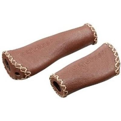 Ergotec monaco set handvatten leder 135/92mm bruin