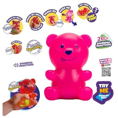 Jiggly Pets Gummymals gummy bear 12 cm + licht en geluid roze