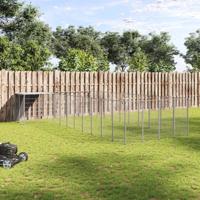 Hondenkennel 13,31 m² staal zilverkleurig - thumbnail