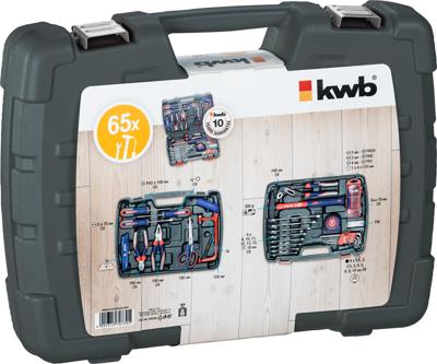 Enzo KWB 65-delige gereedschapskoffer - 10590147 Enzo KWB 65-delige gereedschapskoffer - 10590147