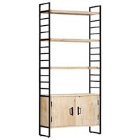 VidaXL Boekenkast met 4 schappen 80x30x180 cm massief mangohout - thumbnail