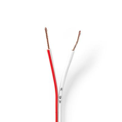 Speaker-Kabel | 2x 0,75 mm2 | 100 m | Folieverpakking | Wit Speaker-Kabel | 2x 0,75 mm2 | 100 m | Folieverpakking | Wit
