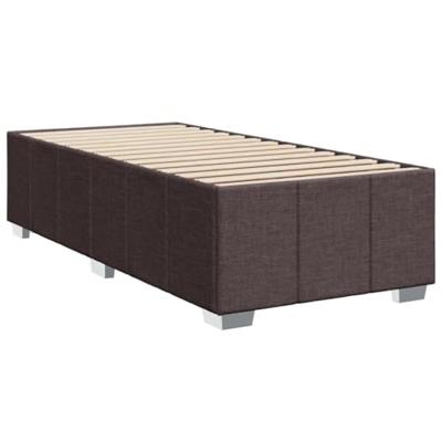 Boxspring met matras stof donkerbruin 100x200 cm