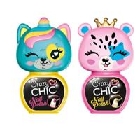 Clementoni crazy chic nagellak geel/roze, 2st. - thumbnail