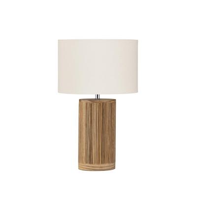 Lyora SchemerlampNau hout met witte kap - 9001074
