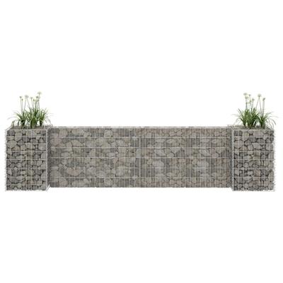 Gabion plantenbak H-vormig 260x40x60 cm staaldraad Gabion plantenbak H-vormig 260x40x60 cm staaldraad