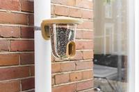 Singing Friend vogel- en voederhuis set bruin - thumbnail