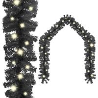 VidaXL Kerstslinger met led-lampjes 20 m zwart - thumbnail
