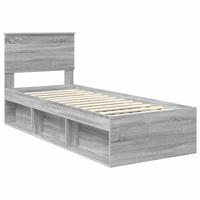 Bedframe Grijs Sonoma 75 x 190 cm Massief grenenhout - thumbnail