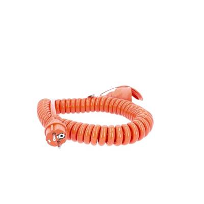 AS Schwabe 70415 Stroom Verlengkabel 16 A Oranje, Zwart 5.00 m H07BQ-F 3G 2,5 mm² Spiraalkabel