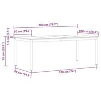 Eettafels Bewerkt hout - thumbnail