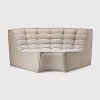 Ethnicraft Modulaire Bank 'N701' 90° Rond Hoekelement, kleur Beige - thumbnail