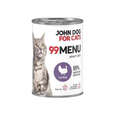 JOHN DOG 99 Menu Turkey - nat kattenvoer - 400g
