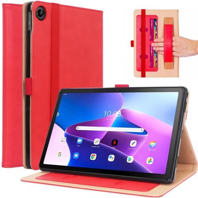 Lunso - Lenovo Tab M10 Plus Gen 3 (3e generatie) - Luxe Bookcase hoes - Rood Lunso - Lenovo Tab M10 Plus Gen 3 (3e generatie) - Luxe Bookcase hoes - Rood