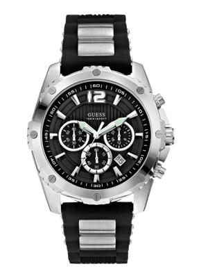 Horlogeband Guess W0167G1 Rubber Zwart 24mm Horlogeband Guess W0167G1 Rubber Zwart 24mm