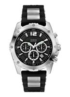 Horlogeband Guess W0167G1 Rubber Zwart 24mm - thumbnail