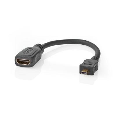 High Speed HDMI-Kabel met Ethernet | HDMI-Connector | HDMI Micro-Ingang | 0,2 m | Zwart High Speed HDMI-Kabel met Ethernet | HDMI-Connector | HDMI Micro-Ingang | 0,2 m | Zwart